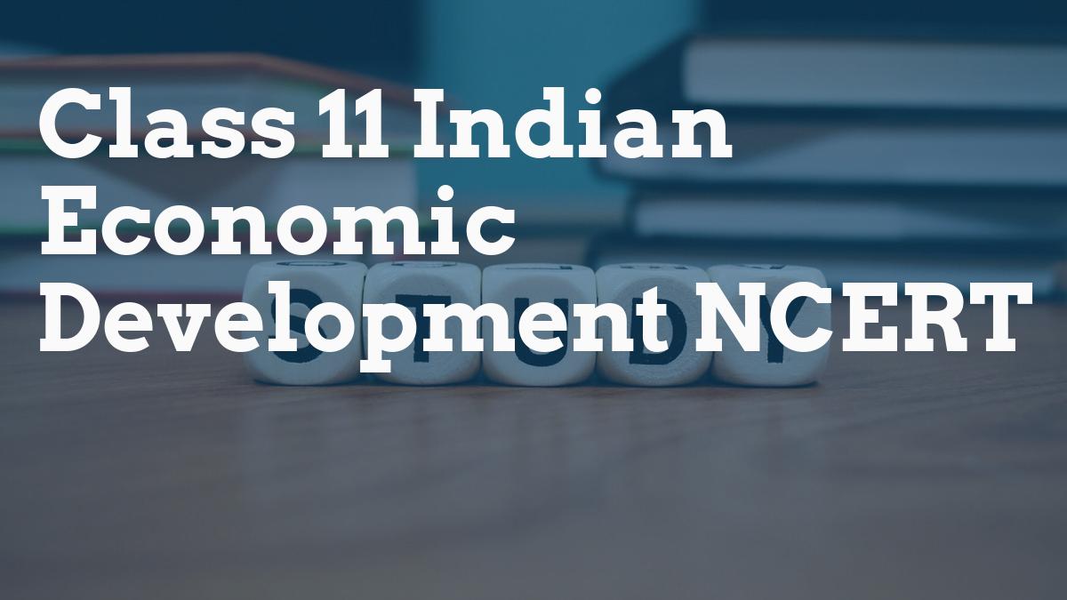 Class 11 Indian Economic Development NCERT